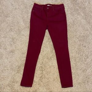 Old Navy Rockstar Super Skinny Burgundy Jeans